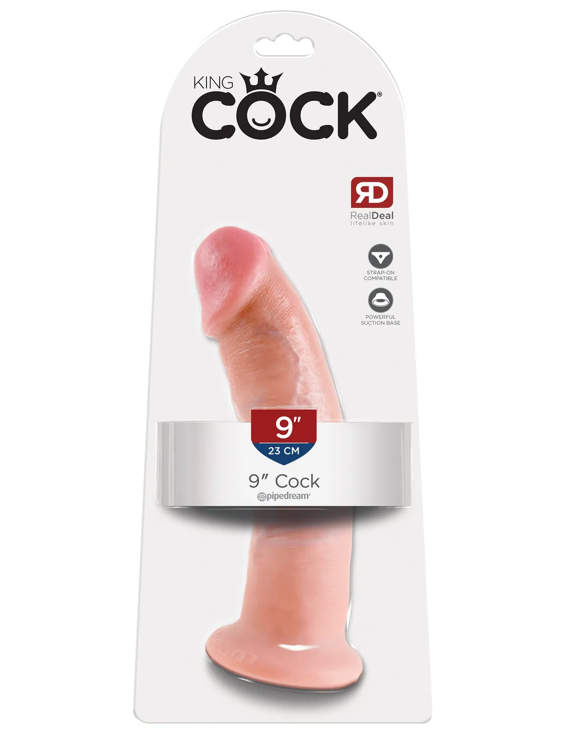 King Cock 9" Cock gode réaliste à ventouse clair