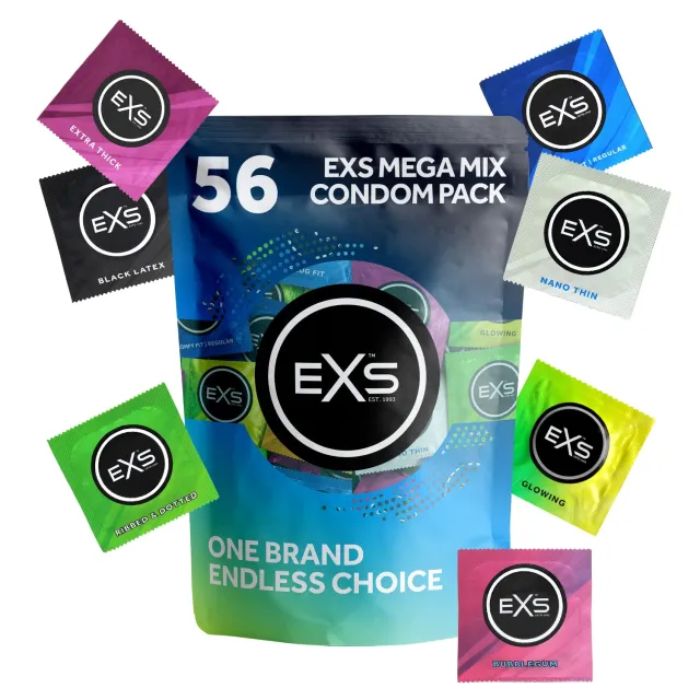 EXS Mega Mix préservatifs assortiment 56 pièces