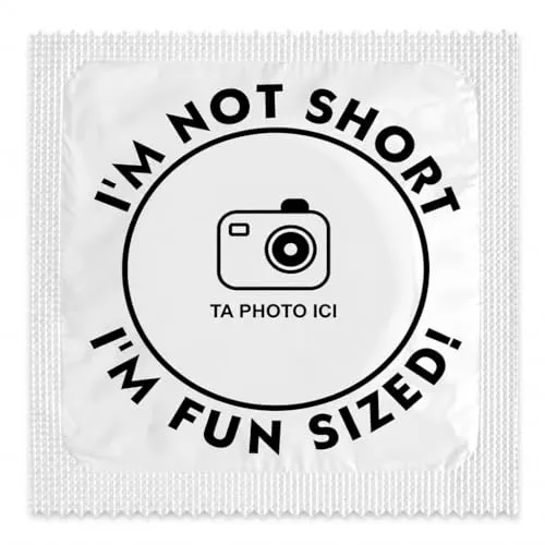 Callvin I'm not Short préservatifs personnalisables lot de 5 lubrifié