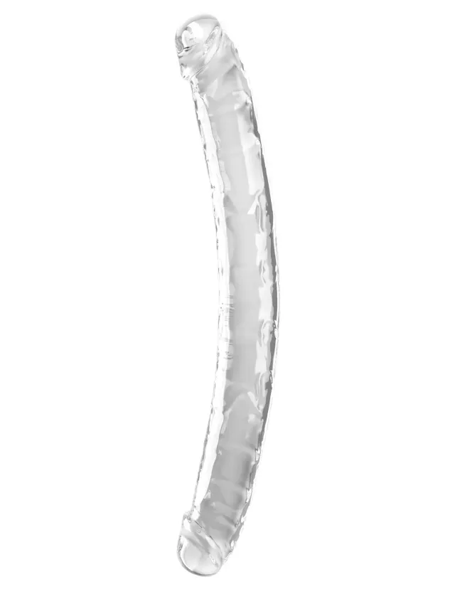 King Cock Clear 18" gode double transparent realiste