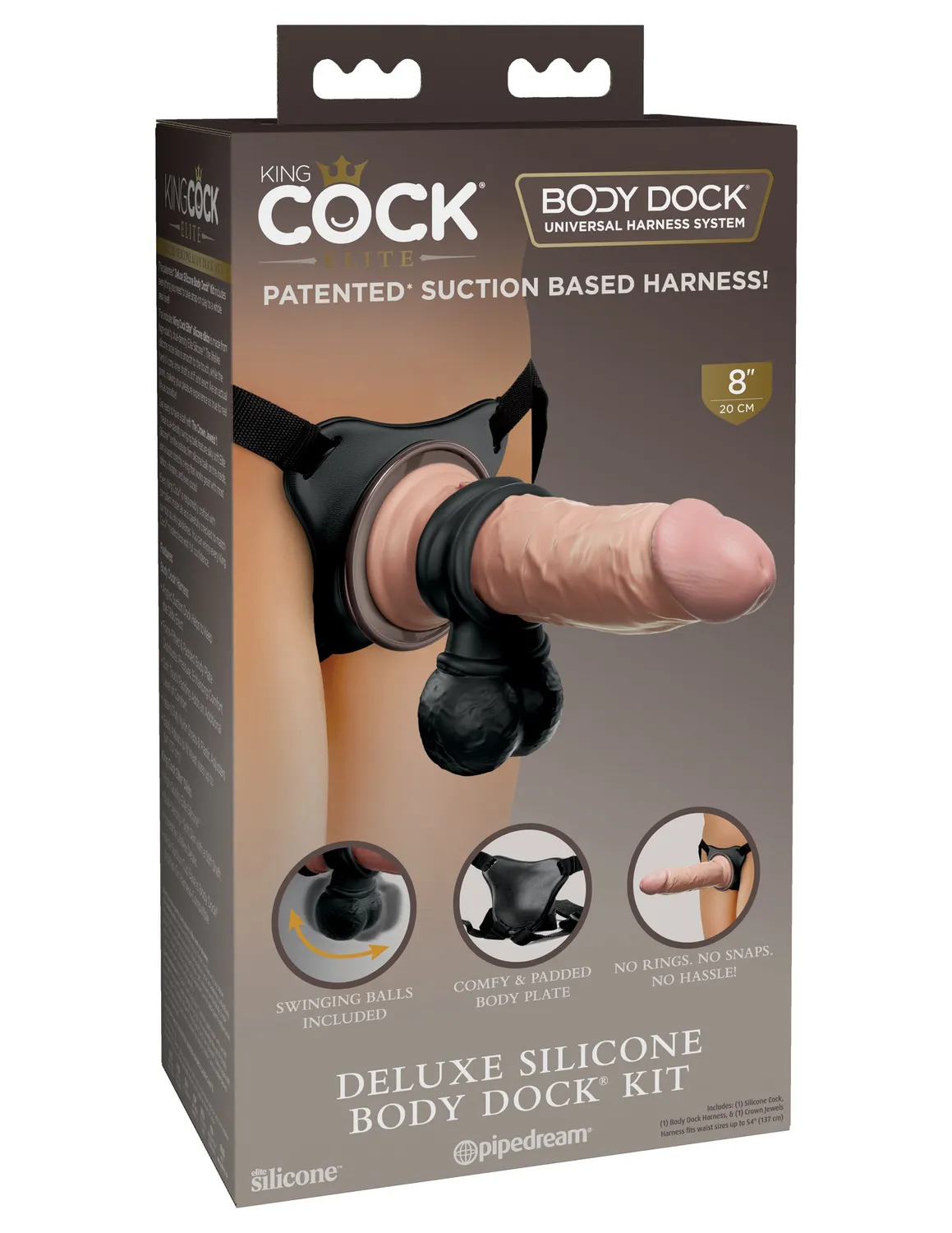King Cock Elite Body Dock kit gode silicone harnais
