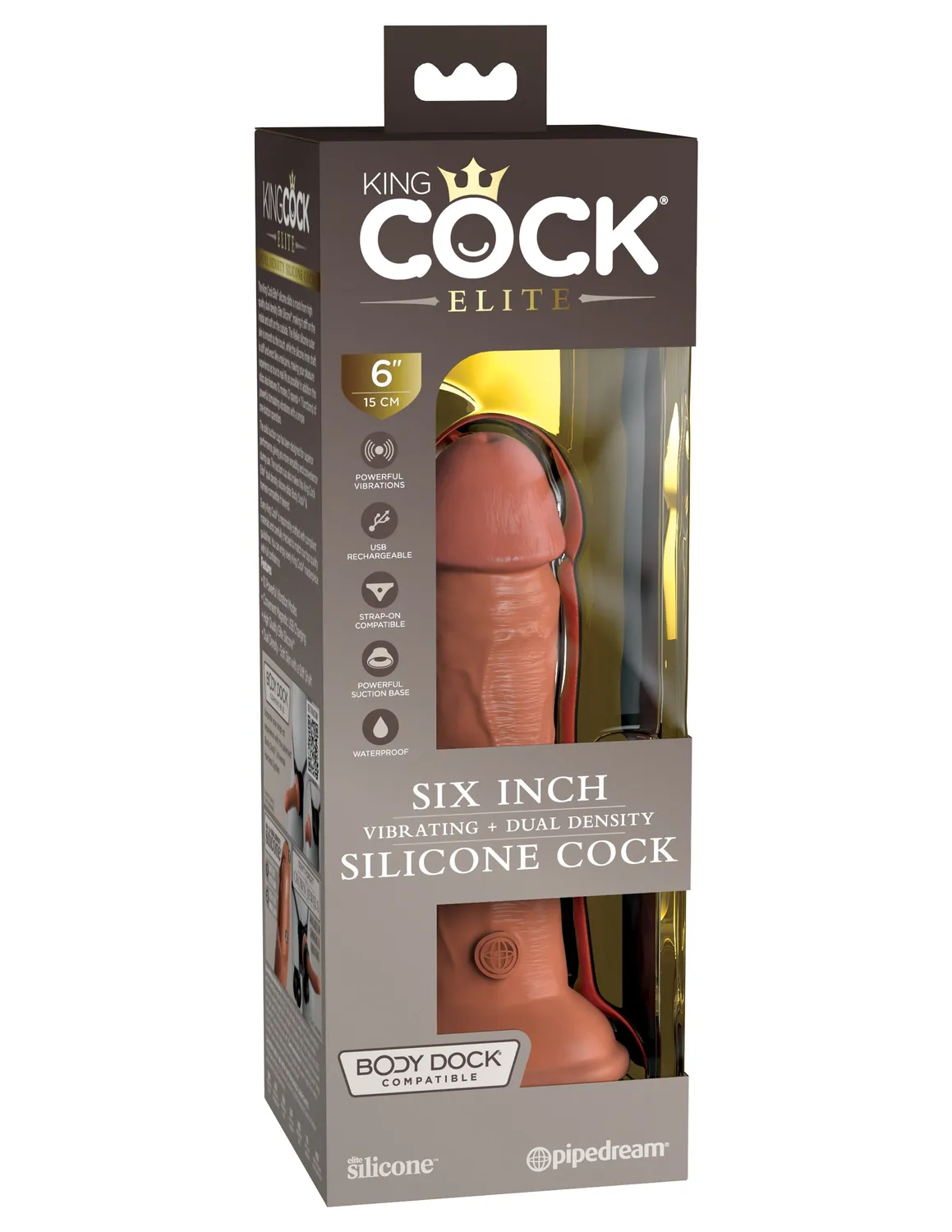 King Cock Elite 6" gode vibrant silicone
