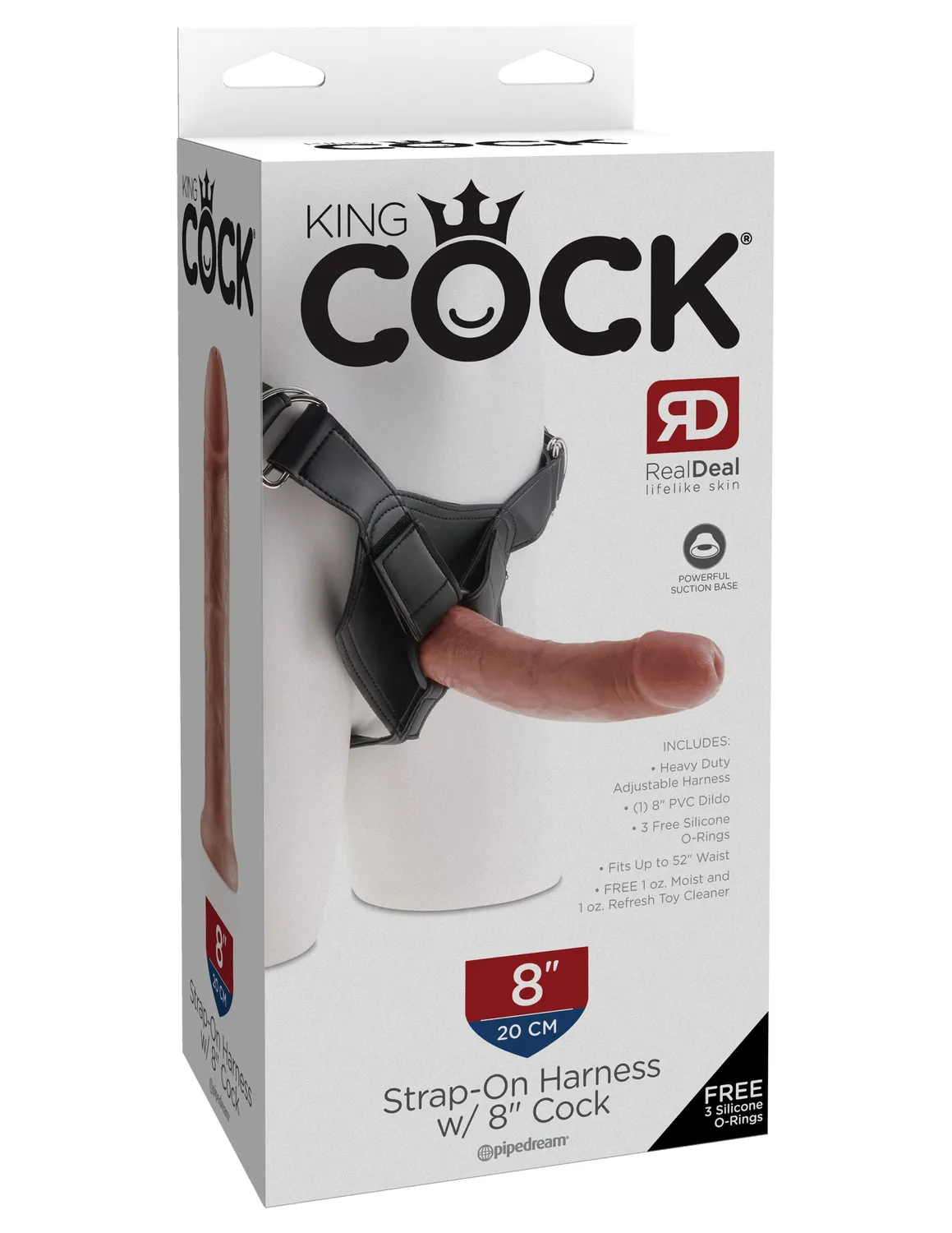 King Cock Strap on Harness with 8" Cock gode realist chair