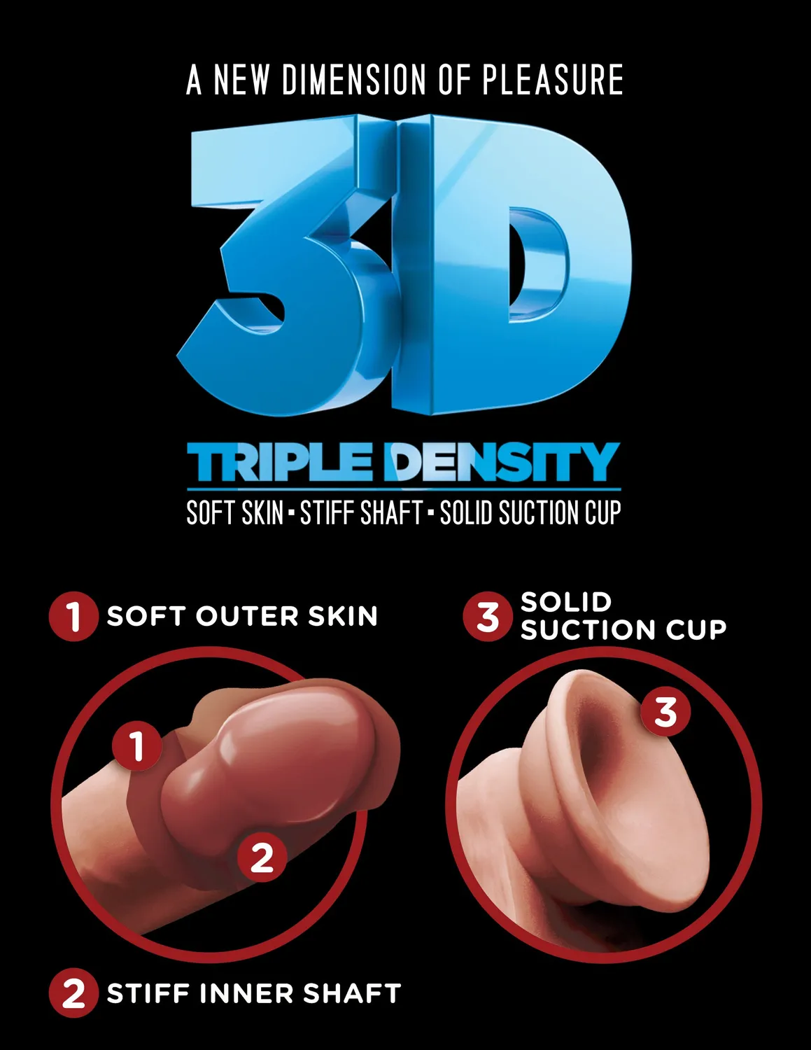 King Cock Plus 6.5 Triple Density gode testicules beige