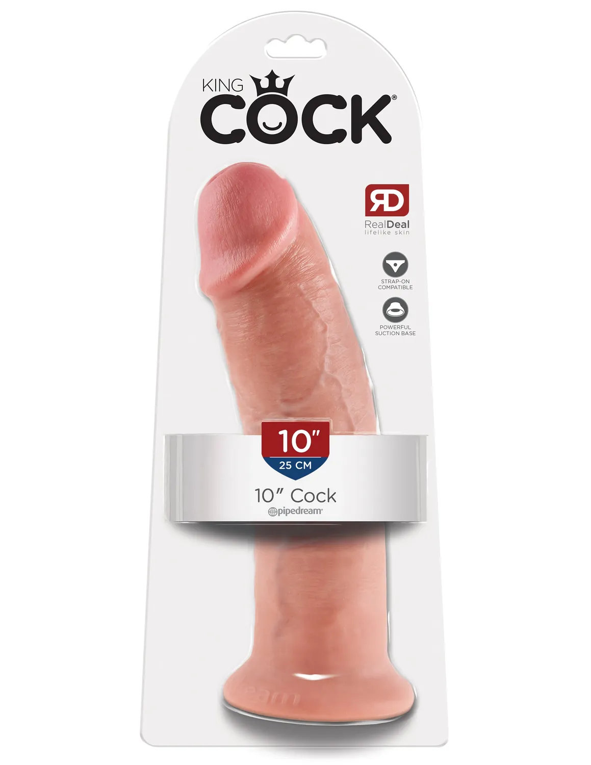 King Cock 10" Cock gode réaliste à ventouse clair