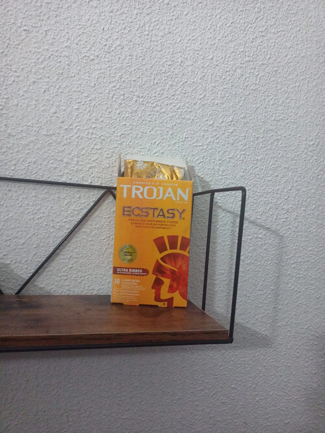Trojan Ecstasy Ultra Ribbed préservatifs x10 nervurés