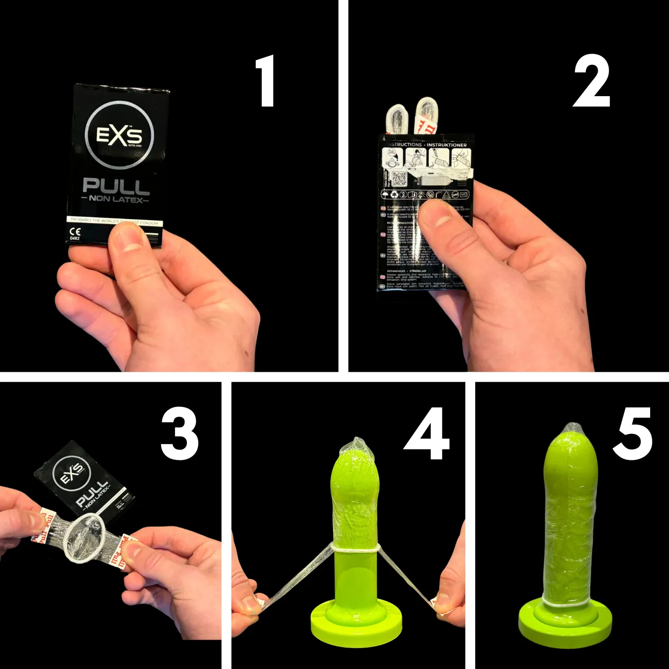 EXS PULL préservatif sans latex large 60mm 6 pièces
