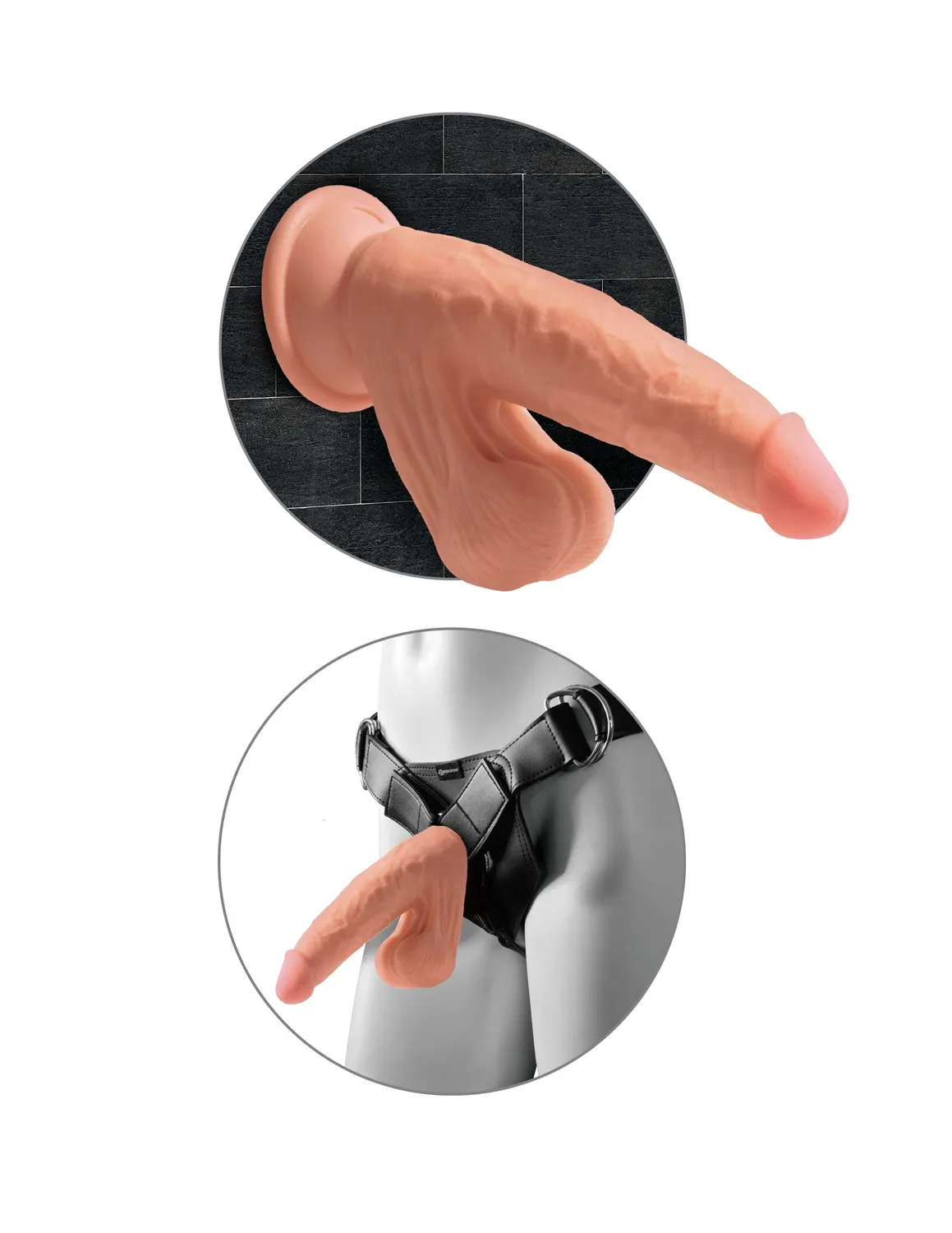 King Cock Plus 7" gode réaliste triple densité boules