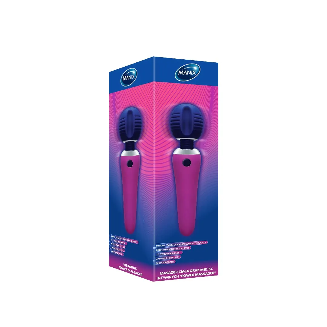 Manix Power Massager vibromasseur baguette rechargeable