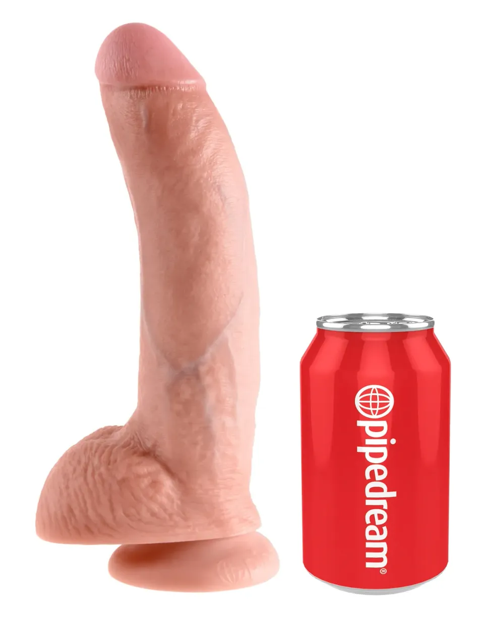 King Cock 9" gode réaliste testicules chair