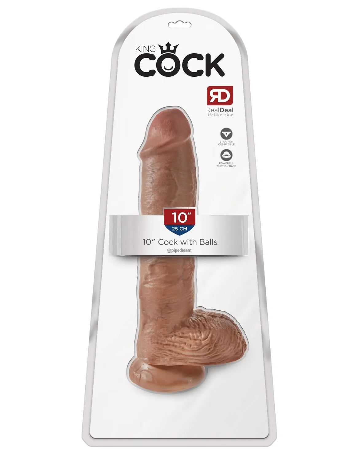 King Cock 10" Cock with Balls gode réaliste ventouse tan