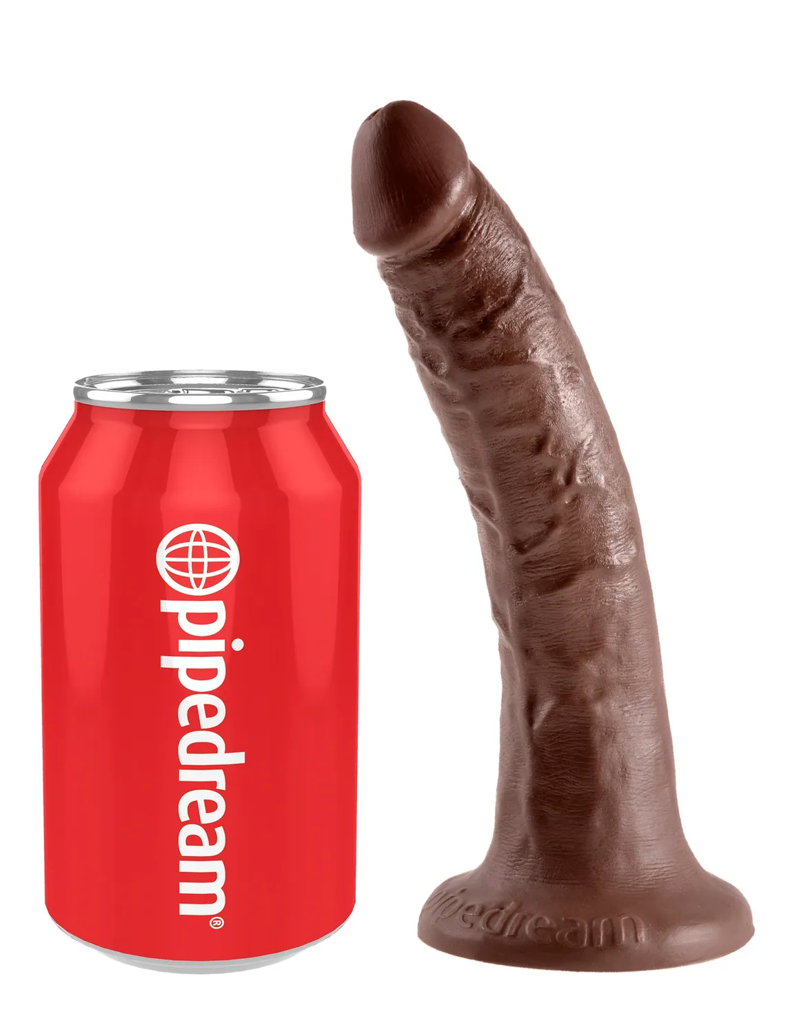 King Cock 7" gode réaliste marron compact