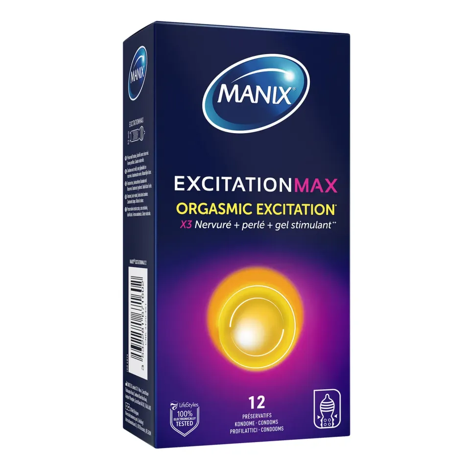 Manix Excitation Max préservatifs x12 chauffant perlé