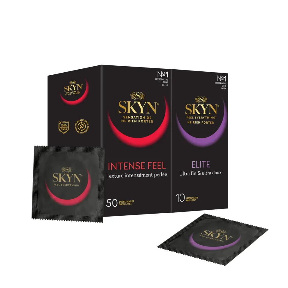 SKYN Intense Feel Elite préservatifs lot 60 sans latex