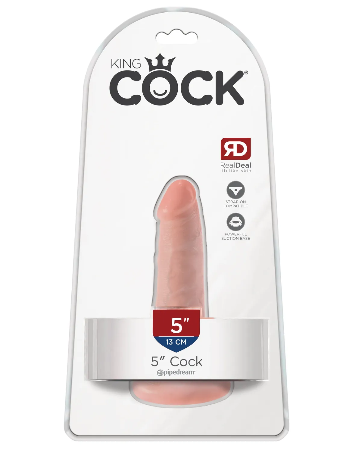King Cock 5" petit gode réaliste ventouse clair