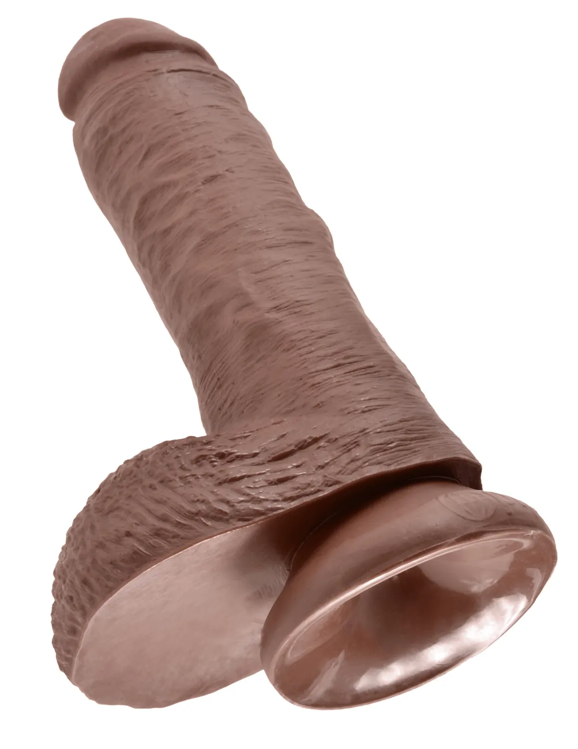 King Cock 8" Cock with Balls gode marron réaliste
