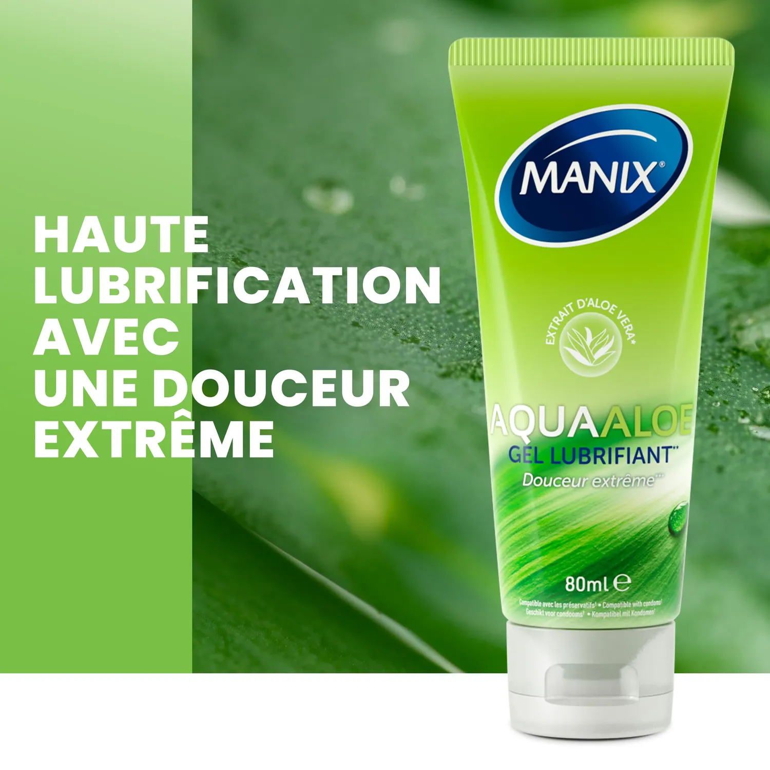 Manix Aqua Aloe gel lubrifiant eau aloe vera 80 ml