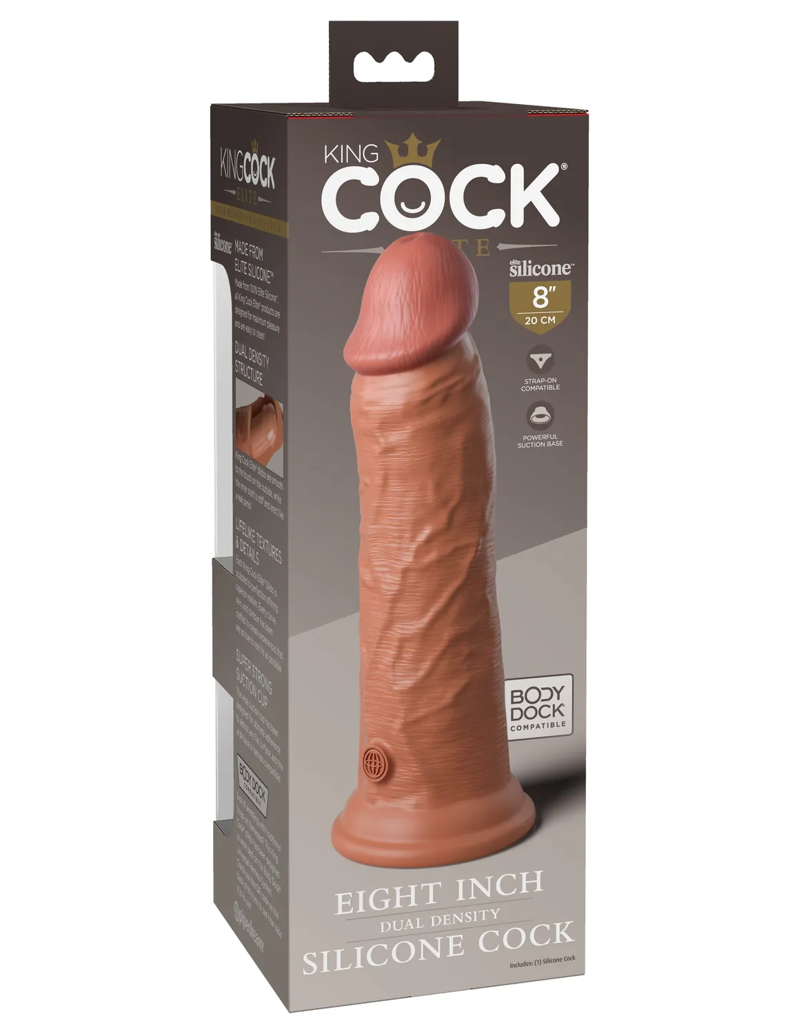 King Cock Elite 8" gode silicone double densité